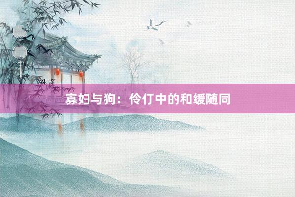 寡妇与狗：伶仃中的和缓随同
